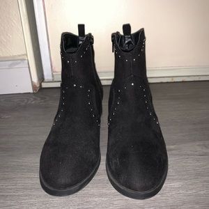 Black Studded Ankle Booties